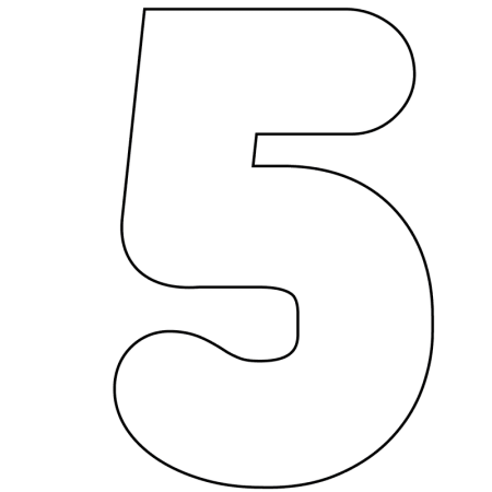 Трафарет цифры 0 для торта формата а4