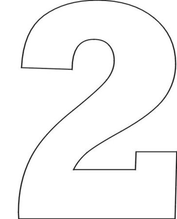 Цифра 2 трафарет