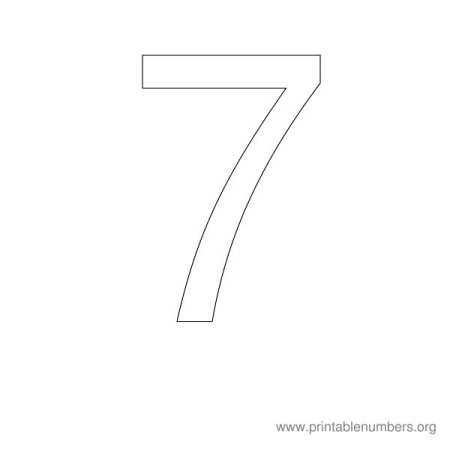 Трафарет для торта цифра 7