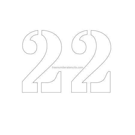 Цифра 24 трафарет