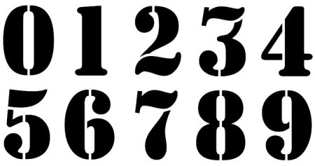 Цифра 7 трафарет для вырезания