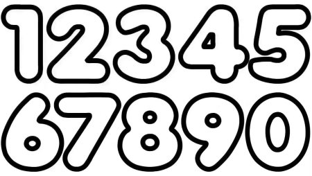 Трафарет цифр для ребенка (42 фото)