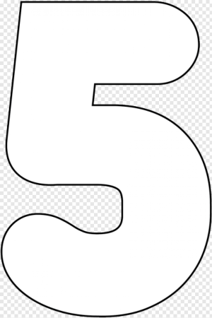 Цифра 5 трафарет