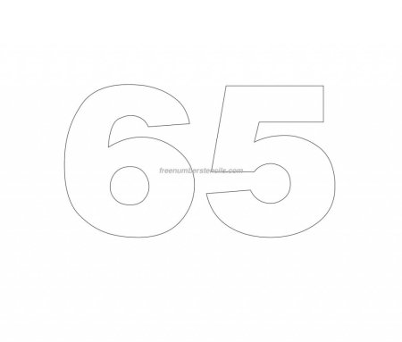 Цифра 55 для торта трафарет