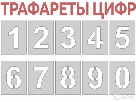 Трафаретные буквы и цифры
