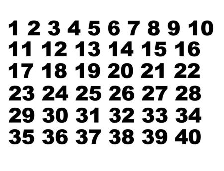 Цифры от 1 до 31 трафарет