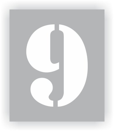 Трафареты цифры от 6