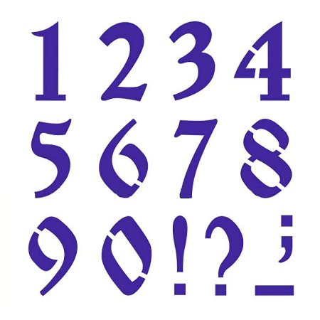 Макеты цифр для вырезания