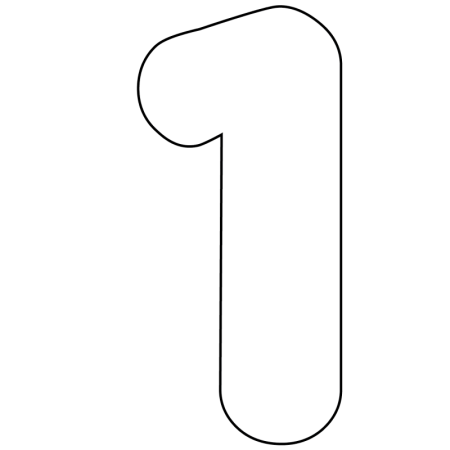 Трафарет для печенья цифры