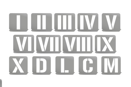 Римские цифры трафарет