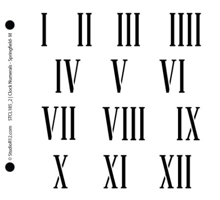 Трафарет римских цифр для вырезания по одной (38 фото)