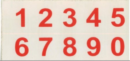 Цифры для нумерации огнетушителя