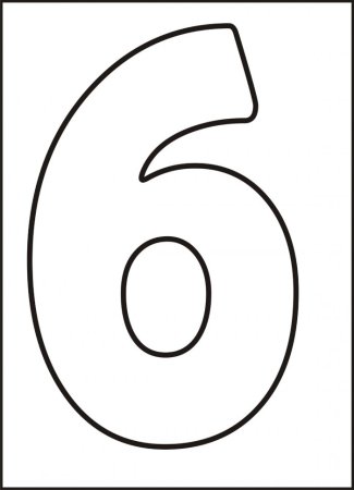 Цифра 7 трафарет