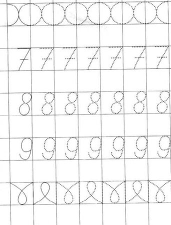 Прописи для дошкольников 4 года цифры