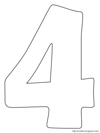 Цифра 3 трафарет