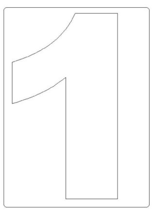 Трафарет для торта цифра 7