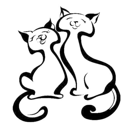 Трафареты кошек для декора стен