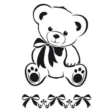 Мишка трафарет