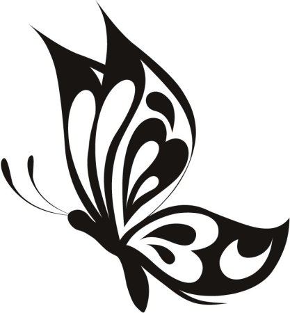 Трафарет бабочки на стену