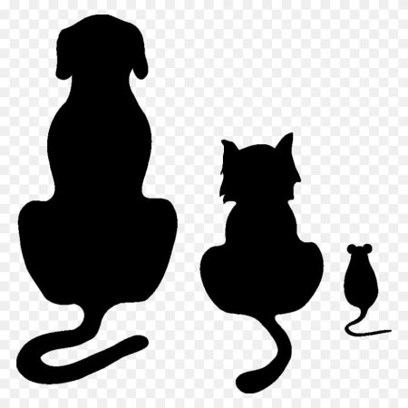 Трафарет кошки для вырезания
