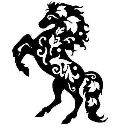 Лошадка трафарет