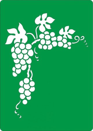 Трафареты для декора виноград