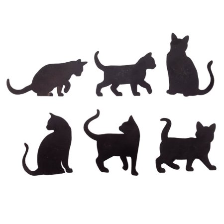 Силуэты кошек на стену