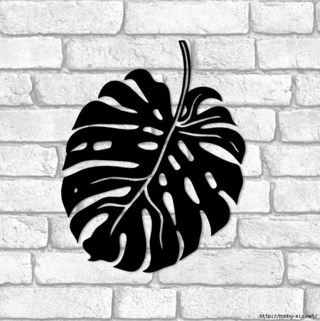 Трафарет листья для стен