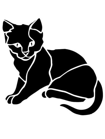 Трафарет кошки