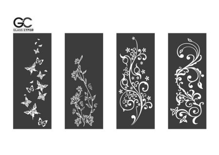 Трафарет для декора стекол