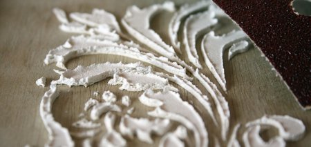 Трафарет для декора стен шпатлевкой