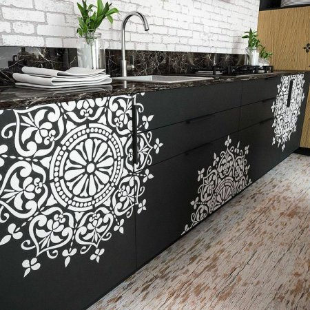 Трафареты для декора стен на кухню