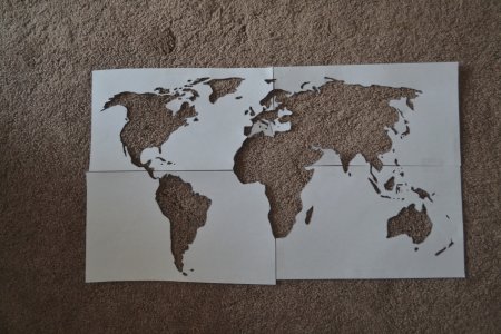 Континенты земли на стену