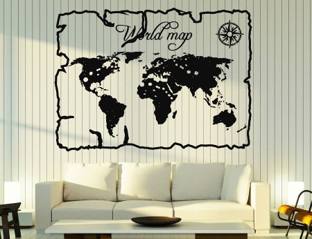 Трафарет для стен география