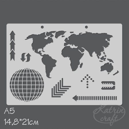Карта мира трафарет