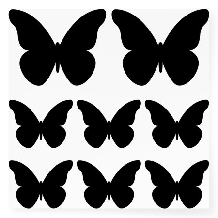 Трафарет бабочки на стену