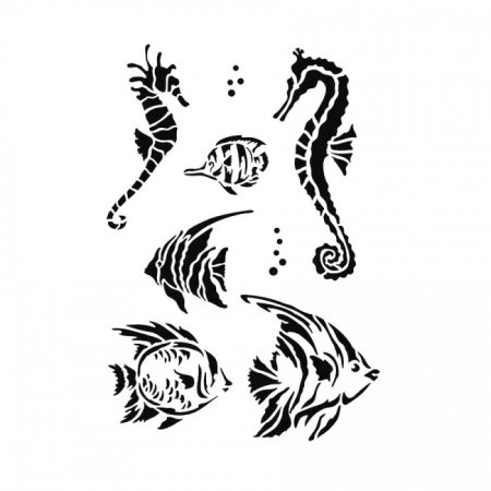 Морские трафареты для декора