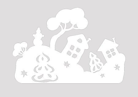 Схемы новогодних рисунков на окна