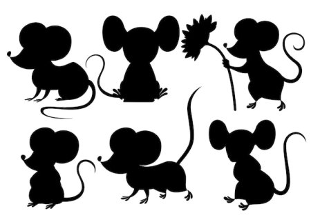 Трафареты мышей для декора (48 фото)