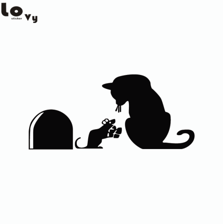 Силуэты кошек на стену