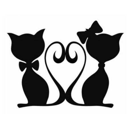 Силуэты котов и кошек