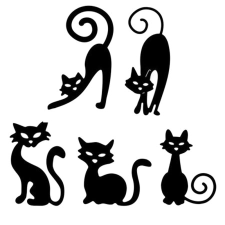 Коты трафареты для декора