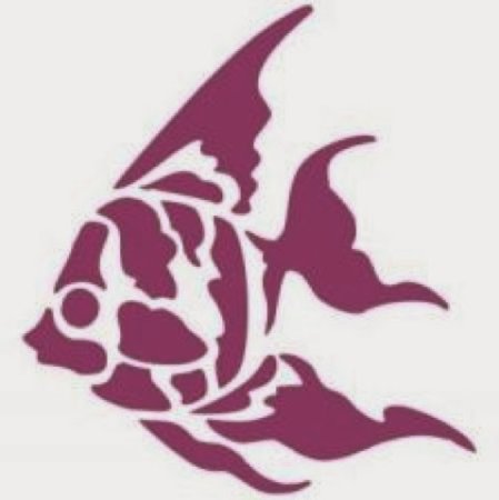 Трафарет рыбка для покраски стен
