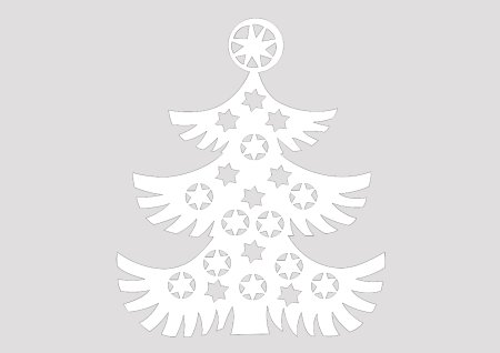 Вытынанка новый год ели