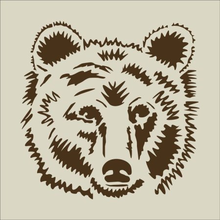 Трафареты для декора медведь