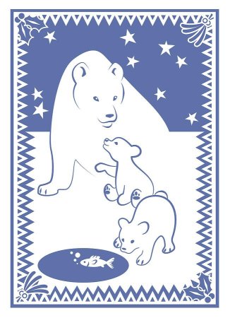 Мишка силуэт