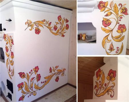 Роспись русской печки