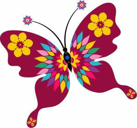 Разноцветные бабочки для украшения