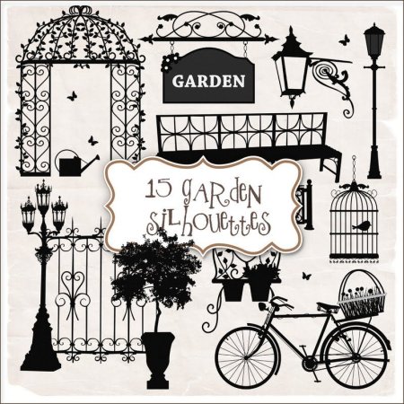 Винтажные надписи Garden