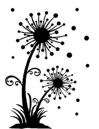 Одуванчик трафарет